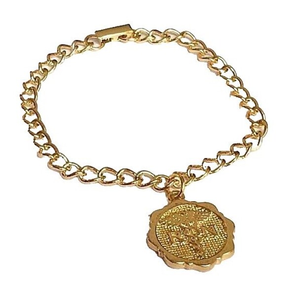 Gold RN Nursing Caduceus Charm Bracelet Nurse Graduation Gift Plated USA Seller - Picture 3 of 9
